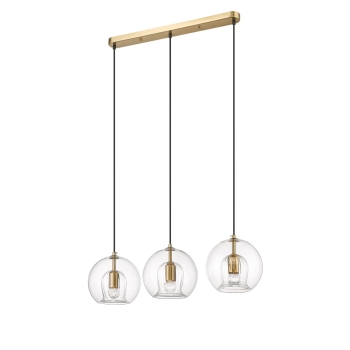 ARETTE zlatá 3x40W E27 závesná lampa Svetlo Prestige