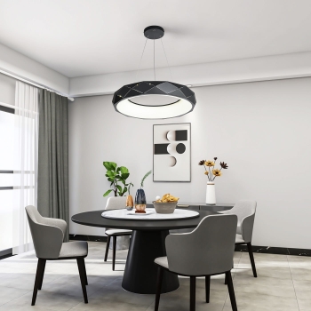 Závesné svietidlo REUS čierne 1x36W LED Light Prestige