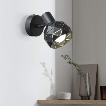 REUS reflektor čierny 1x40W E14 Light Prestige