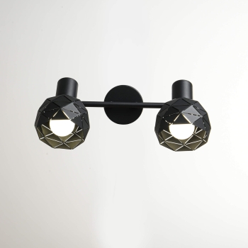 REUS stropné svietidlo čierne 2x40W E14 Light Prestige
