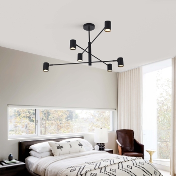 SNOW čierna 6x50W GU10 stropné svietidlo Light Prestige