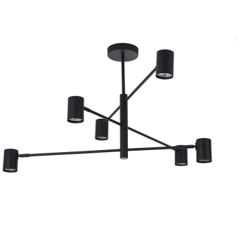 SNOW čierna 6x50W GU10 stropné svietidlo Light Prestige