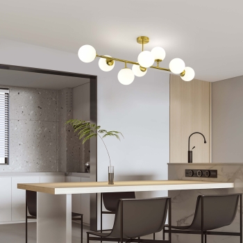 DORADO zlatá 8x40W E14 závesná lampa Light Prestige