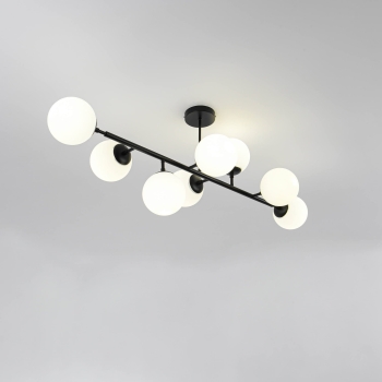 DORADO čierna 8x40W E14 závesná lampa Svetlo Prestige