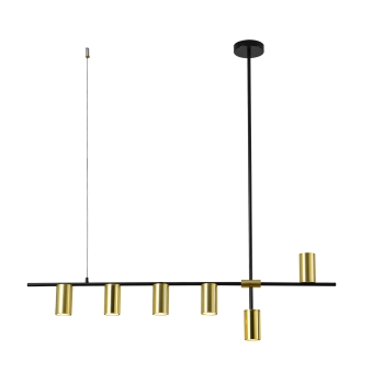 ARIZONA závesná lampa čierna/zlatá 6x40W GU10 Light Prestige
