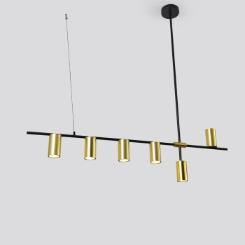 ARIZONA závesná lampa čierna/zlatá 6x40W GU10 Light Prestige