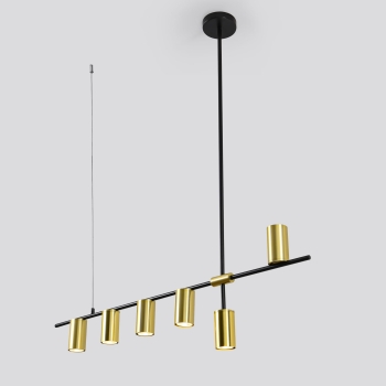 ARIZONA závesná lampa čierna/zlatá 6x40W GU10 Light Prestige