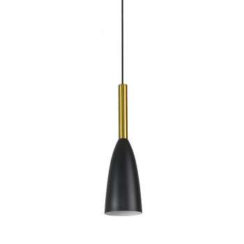 Závesné svietidlo SOLIN čierno-zlaté 1x60W E27 Light Prestige
