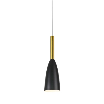 Závesné svietidlo SOLIN čierno-zlaté 1x60W E27 Light Prestige