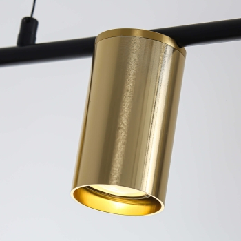 ARIZONA čierna/zlatá 9x40W GU10 závesná lampa Svetlo Prestige