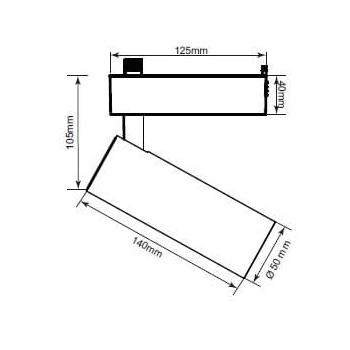Reflektor ARIES S pre koľajnicový systém 1F čierny LED Light Prestige